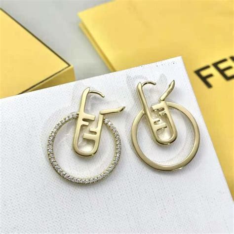 fendi o lock necklace|women's Fendi earrings.